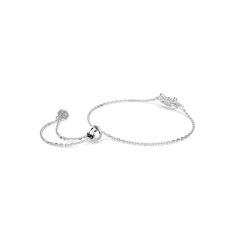 swarovski lifelong bracelet  pav   bow  white  rhodium plated
