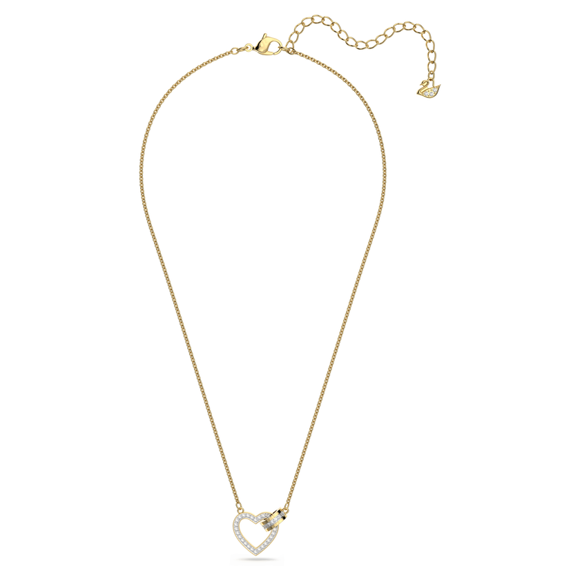 swarovski lovely necklace  heart  white  gold tone plated