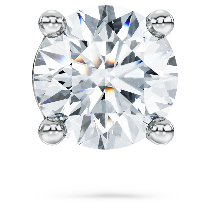 swarovski eternity stud earring  lab grown diamonds 0 5 ct tw  single  round shape  18k white gold