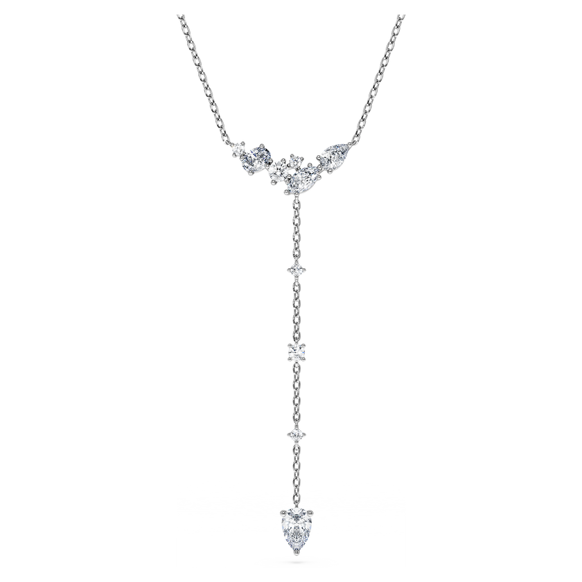 swarovski galaxy y necklace  lab grown diamonds  0 7 ct tw  mixed shapes  sterling silver