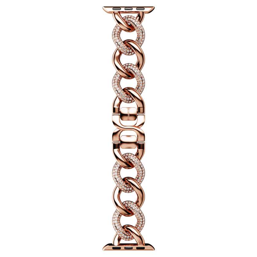 swarovski chain strap  for apple watch  40mm   41mm  rose gold tone  rose gold tone finish