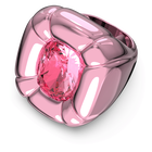 swarovski dulcis cocktail ring cushion cut pink