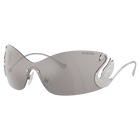 swarovski sunglasses mask swan sk7020 silver tone