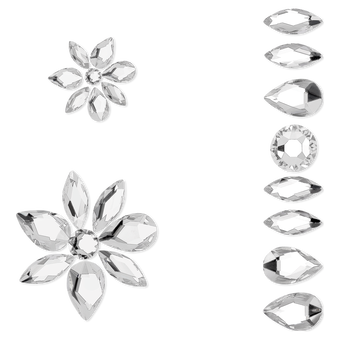 swarovski body jewel set  white