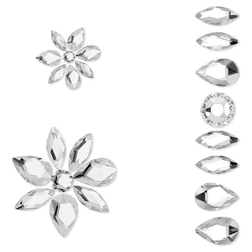 swarovski body jewel set  white