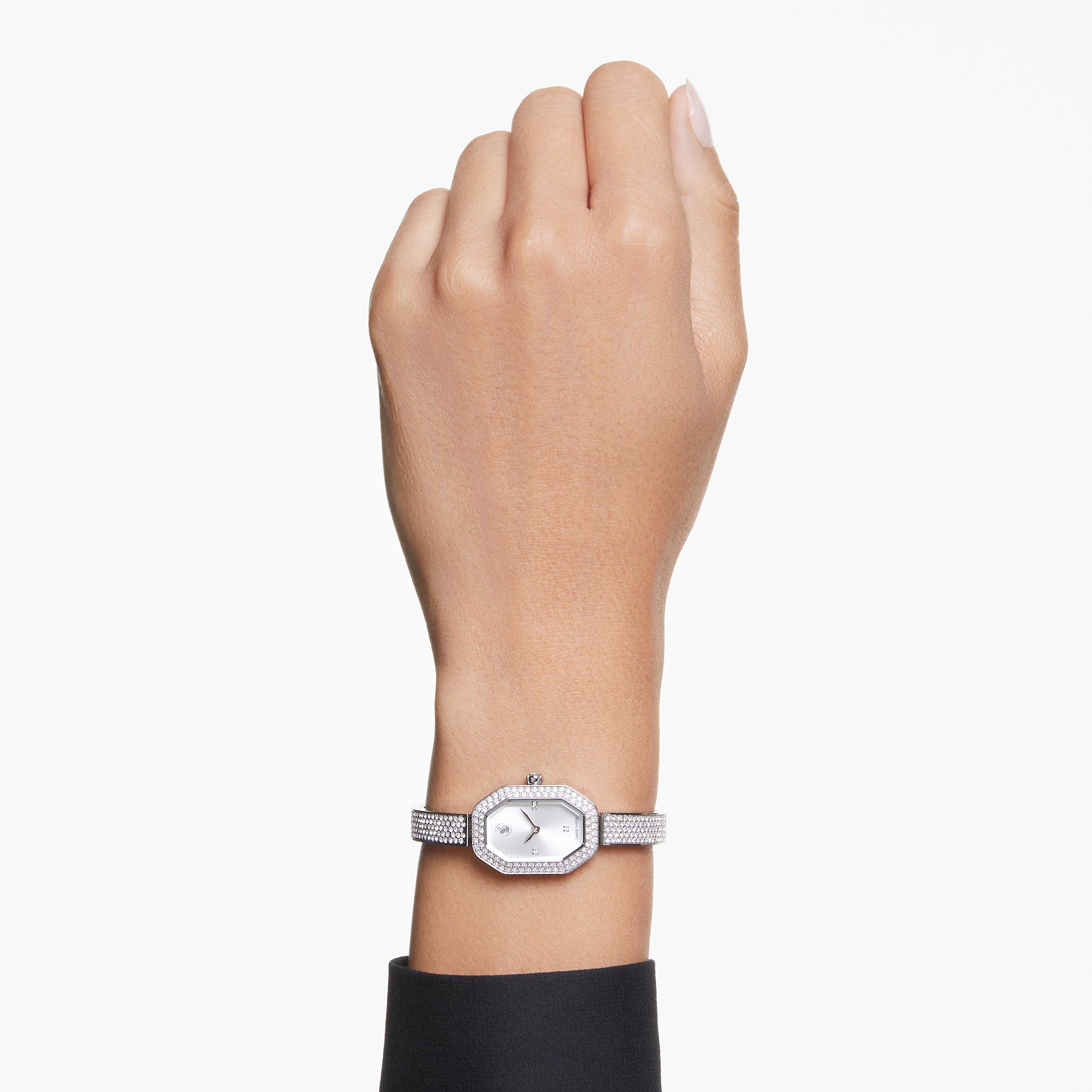 Silver bangle deals watch