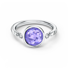 Tahlia Ring, Purple, Rhodium plated