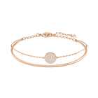 Ginger Bangle, White, Rose Gold Plated