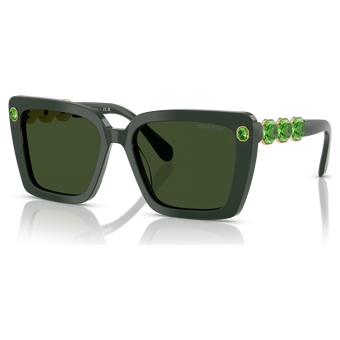 swarovski sunglasses  square shape  sk6032  green