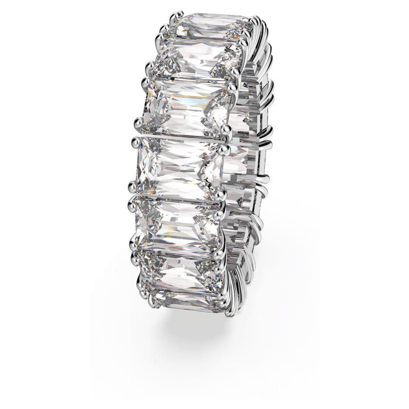 swarovski matrix vittore ring  rectangular cut  white  rhodium plated