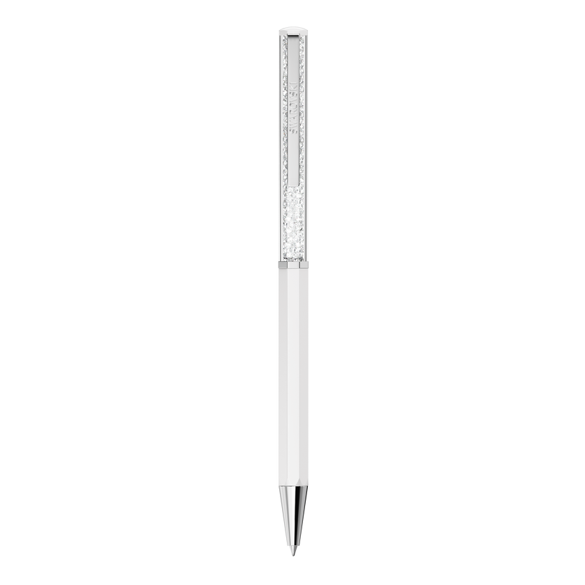 swarovski crystalline ballpoint pen  white lacquered  chrome plated