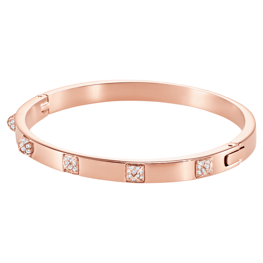 swarovski dextera bangle  white  rose gold tone finish