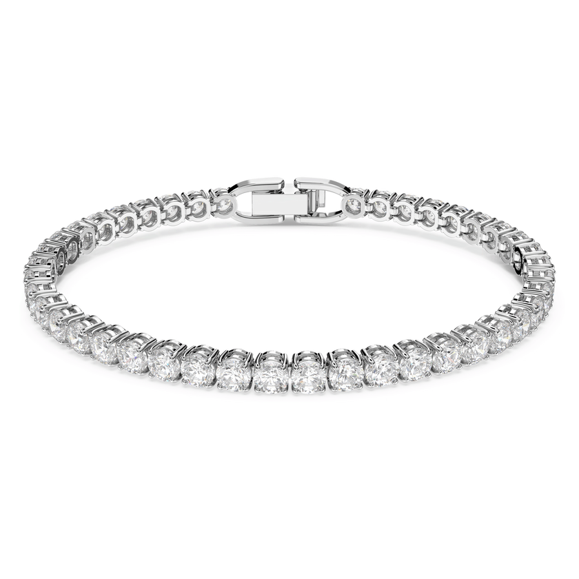 swarovski tennis deluxe bracelet  white  rhodium plated