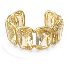 swarovski harmonia cuff oversized floating crystals yellow gold tone plated