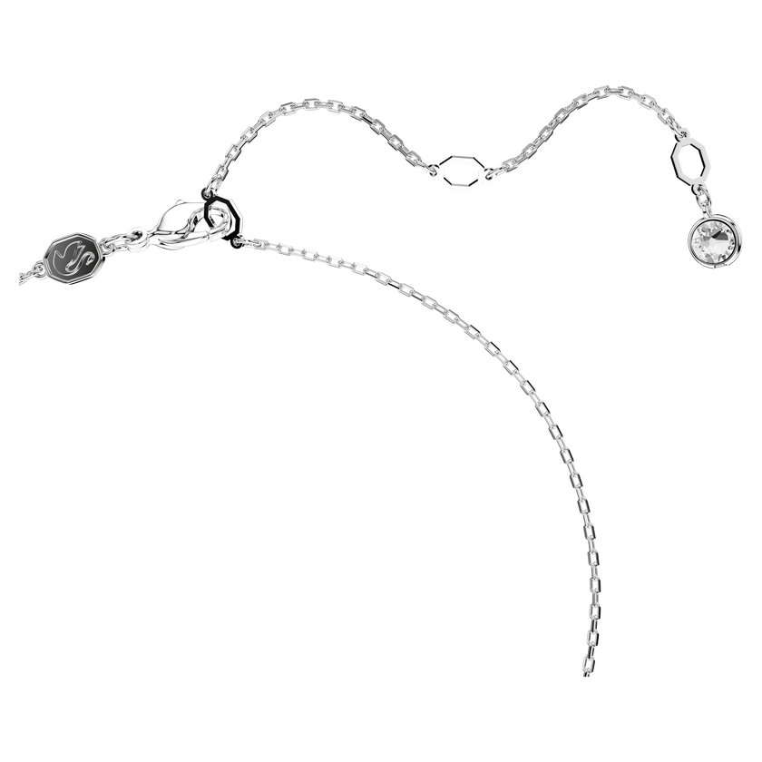 swarovski hyperbola pendant  pav   infinity  white  rhodium plated