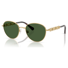 swarovski sunglasses  round shape  sk7049  gold tone