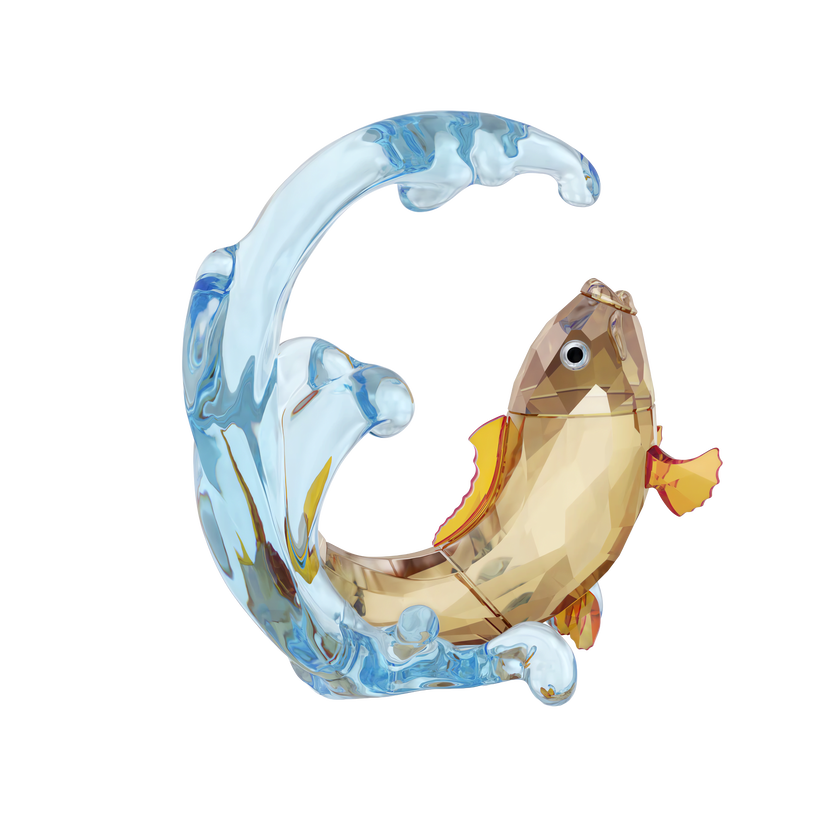 swarovski asian symbols  golden carp