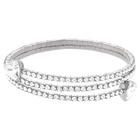 swarovski twisty bangle  triangle cut  white  rhodium plated