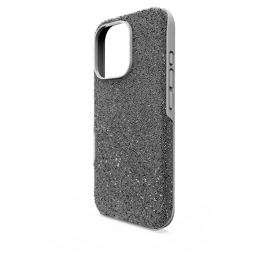 swarovski high smartphone case  iphone  16 pro  silver tone