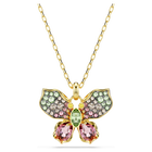 swarovski idyllia pendant mixed cuts pav butterfly multicolored mixed metal finish