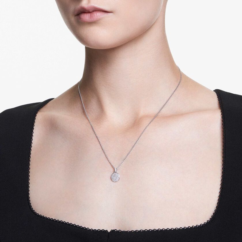 swarovski sublima pendant  white  rhodium plated