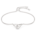 swarovski classica bracelet  round cut  interlocking  white  sterling silver