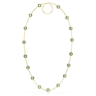 swarovski chroma strandage octagon cut green gold tone plated