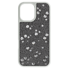 swarovski high smartphone case scattered design iphone 16 silver tone