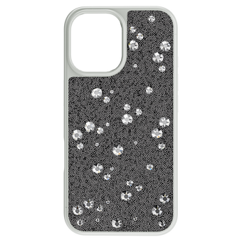 swarovski high smartphone case scattered design iphone 16 silver tone