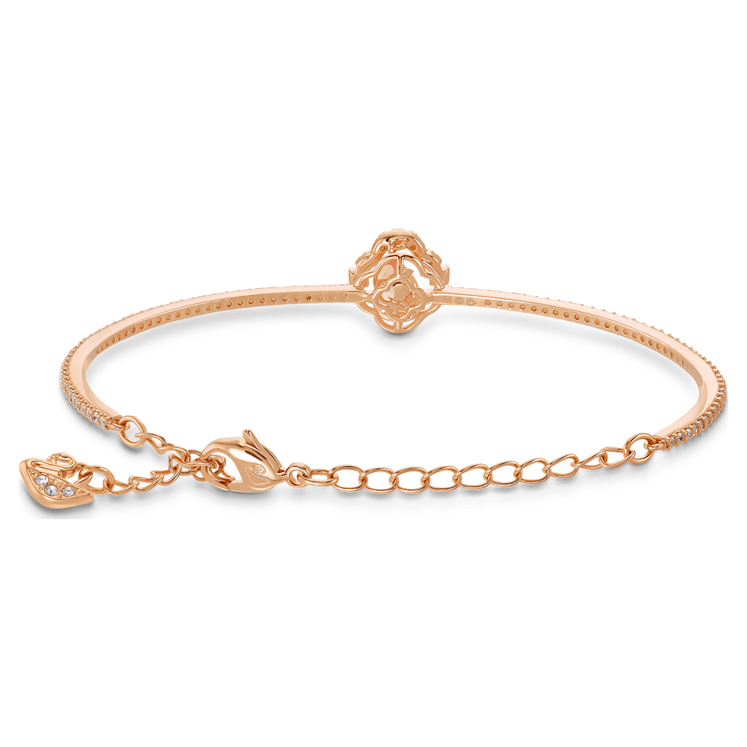 swarovski una bangle  clover  pink  rose gold tone plated