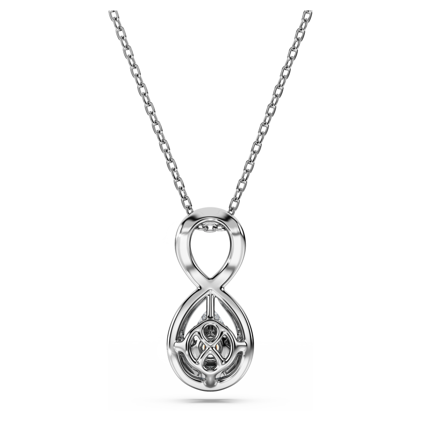 swarovski eternity pendant  lab grown diamonds 0 33 ct tw  pear shape  infinity  18k white gold