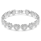 ariana grande x swarovski tennis bracelet mixed cuts heart white rhodium plated