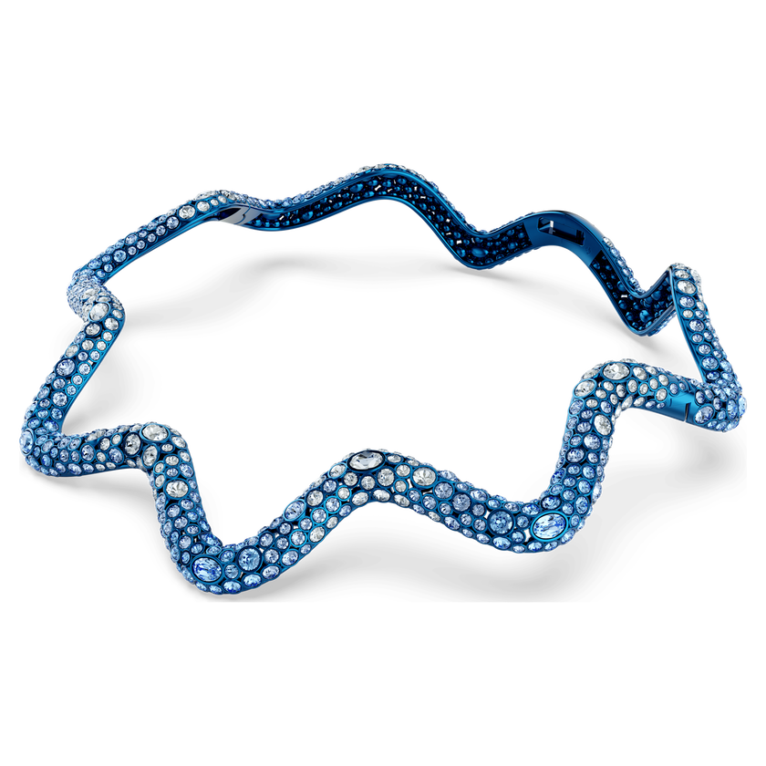swarovski sublima choker  mixed cuts  blue  blue finish