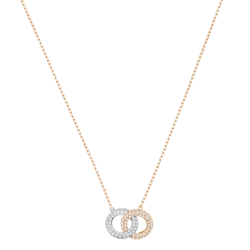 Stone Necklace, Multi-Colored, Rose Gold Plating