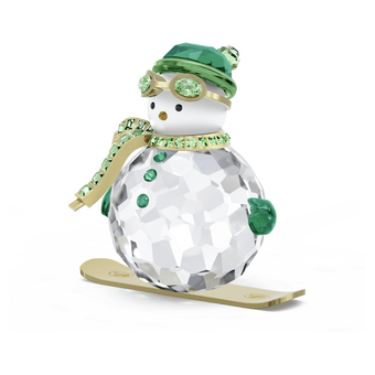 swarovski holiday cheers dulcis snowman green