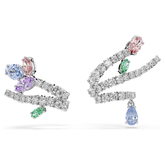 ariana grande x swarovski ear cuffs  mixed cuts  multicolored  rhodium plated