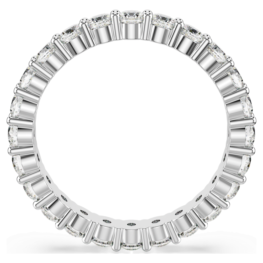swarovski matrix vittore ring  round cut  white  silver tone finish