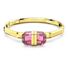 swarovski lucent bangle  magnetic closure  pink  gold tone plated