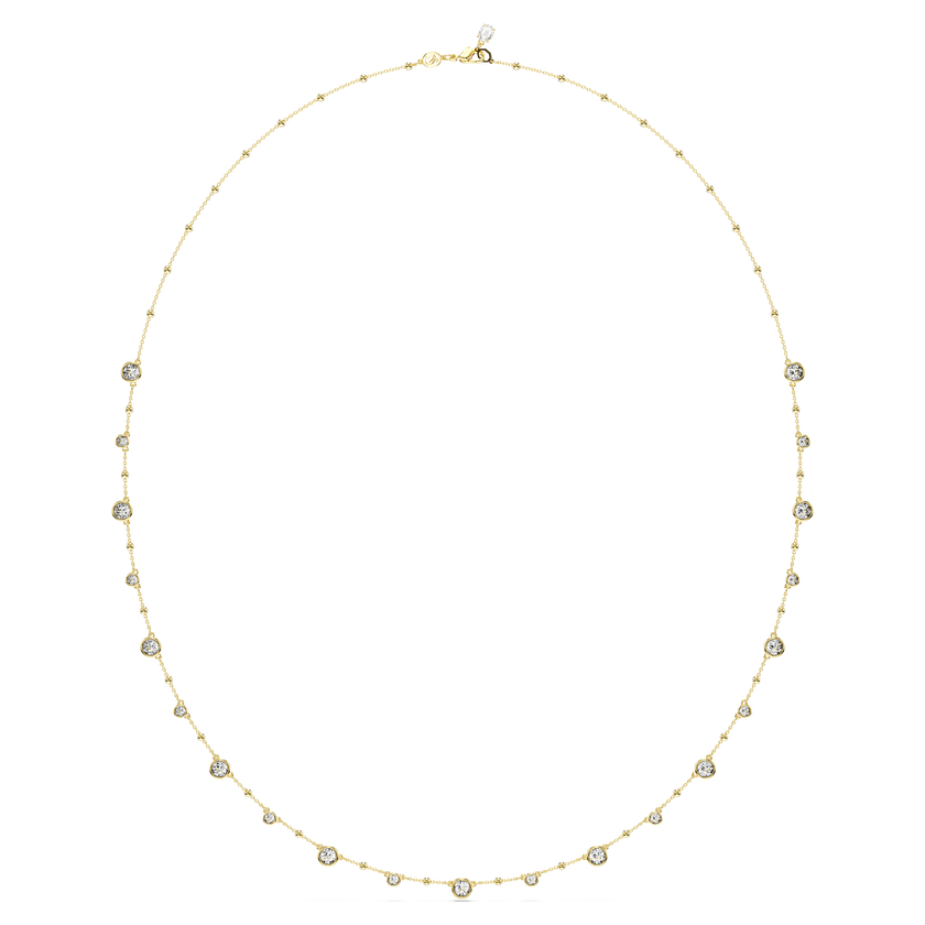 swarovski imber strandage  round cut  white  gold tone plated