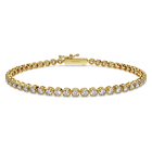 swarovski eternity tennis bracelet laboratory grown diamonds 2 5 ct tw 18k yellow gold