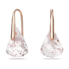 swarovski lunar drop earrings  pink  rose gold tone plated
