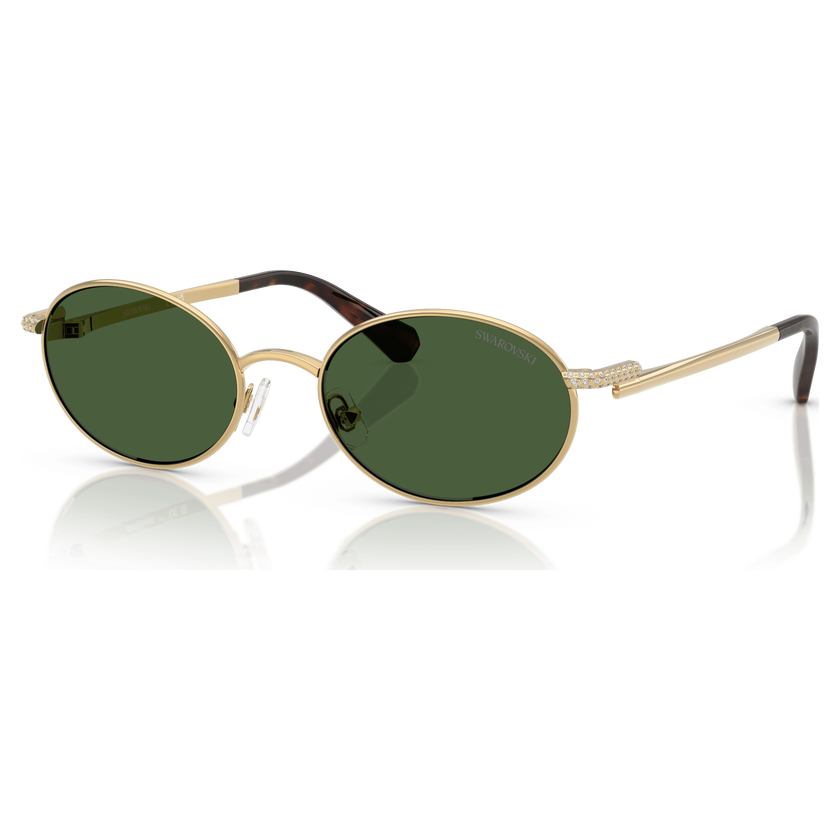 swarovski sunglasses  round shape  green