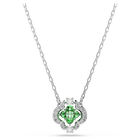 swarovski una angelic pendant  mixed cuts  green  rhodium plated