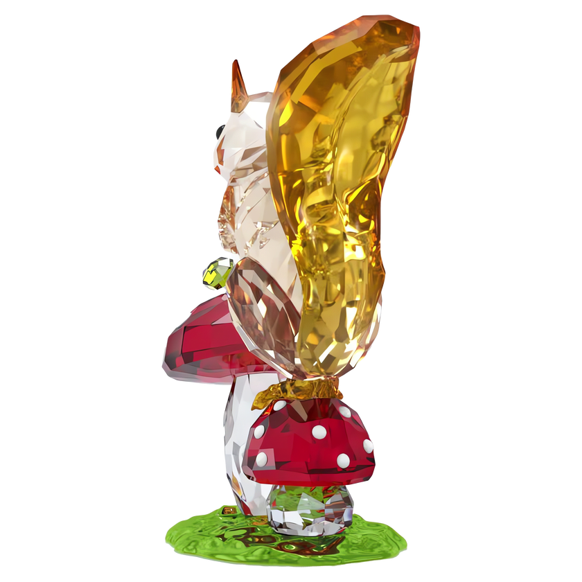 swarovski idyllia squirrel and mushrooms