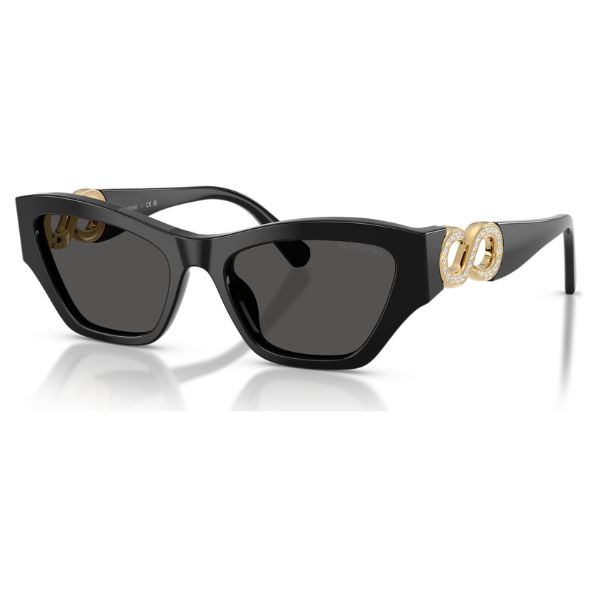 swarovski sunglasses  cat eye shape  sk6076  black