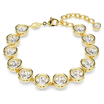 swarovski imber bracelet round cut white gold tone plated
