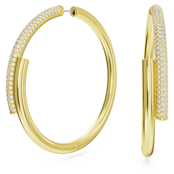 swarovski dextera hoop earrings white gold tone plated