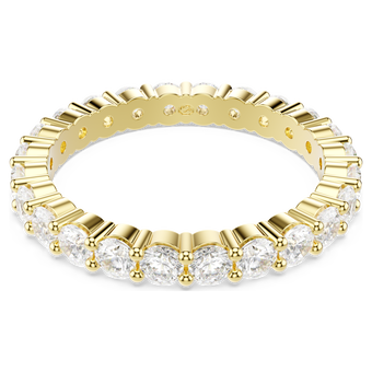 swarovski matrix vittore band ring  round cut  white  gold tone plated