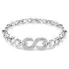 swarovski dextera bracelet  round cut  white  rhodium plated