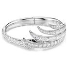 swarovski vienna bangle  mixed cuts  swan  white  rhodium plated